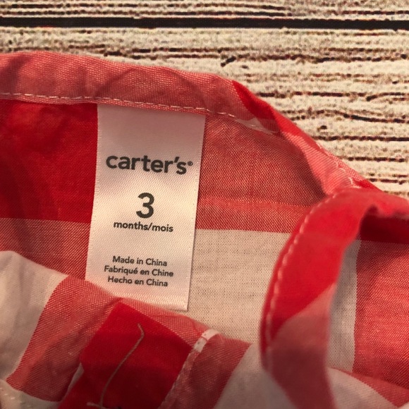 (20% OFF 4+) A31 Carter’s infant girls rompers; 3M - Picture 2 of 2